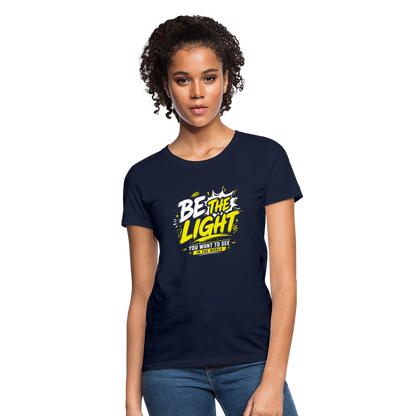Be the Light -  Women's T-Shirt - navy