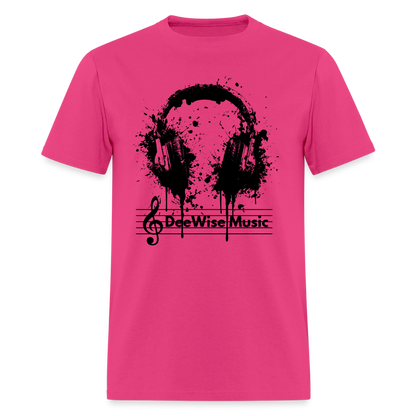 DeeWise Music - Headphones T-Shirt - fuchsia