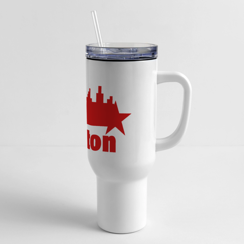 Houston - 40 oz Travel Tumbler - red - white