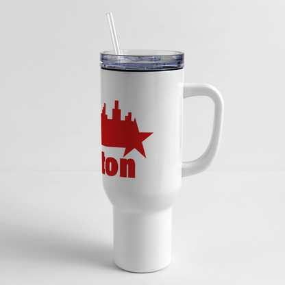 Houston - 40 oz Travel Tumbler - red - white
