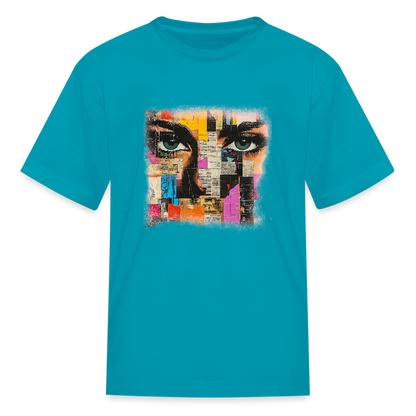 Pop Culture Woman 3 - Kids' T-Shirt - turquoise