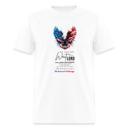 Mount on Eagles wings -Men's  T-Shirt - white