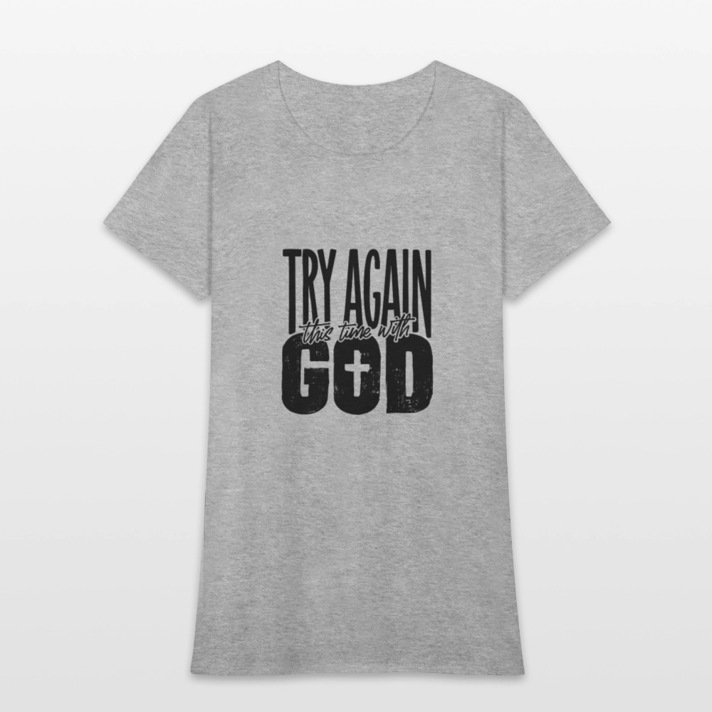 Try Again -Women's Short Sleeve T-Shirt - heather gray
