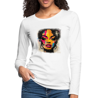 Pop Culture Women-2- Long Sleeve T-Shirt - white