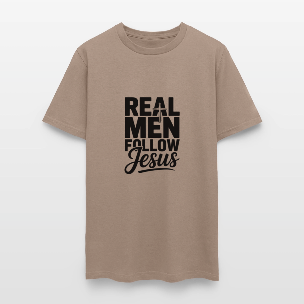 Real Men -  men's T-Shirt - brown savana