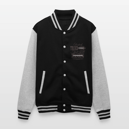 Still Standing - Letterman Jacket - black/heather grey