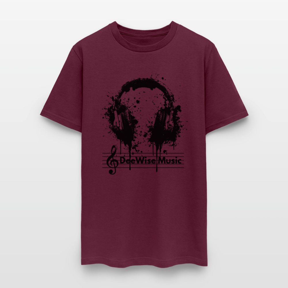 DeeWise Music - Headphones T-Shirt - burgundy