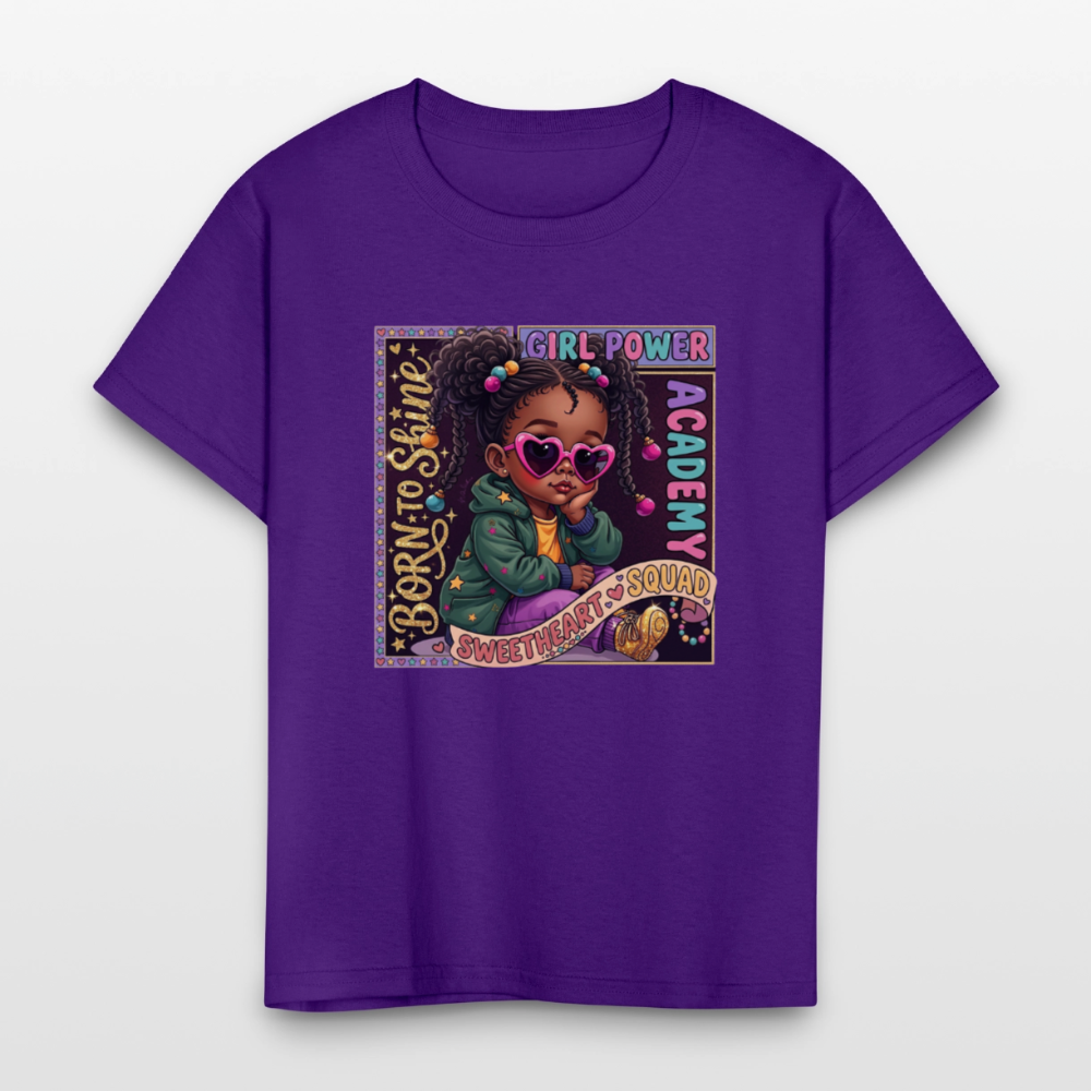 Black Girl Power - Swetheart Squad Kids' T-Shirt - purple
