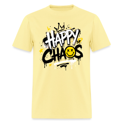 Happy Chaos - Graffiti Men's T-Shirt - cornsilk