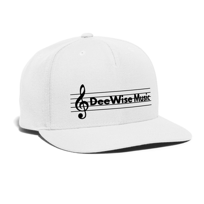 DeeWise Music - Snapback Baseball Cap - white