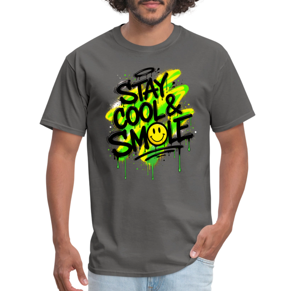 Stay Cool - Graffiti Men's T-Shirt - charcoal