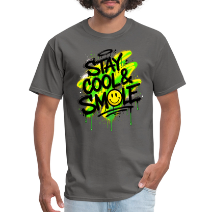 Stay Cool - Graffiti Men's T-Shirt - charcoal