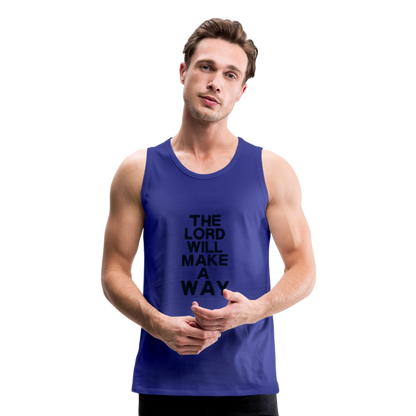 The Lord will make a Way - Men’s Premium Tank - royal blue