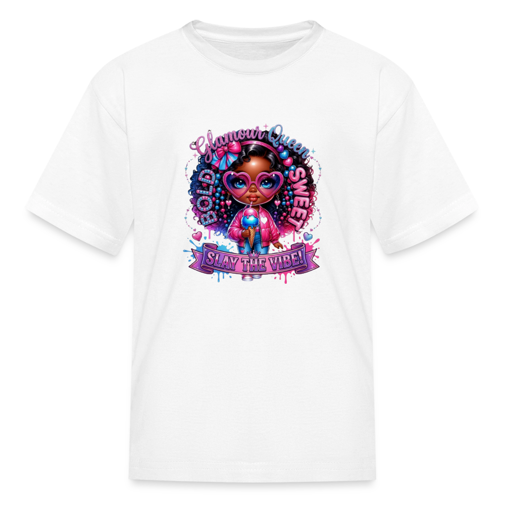 Black Girl Power - Bold and Sweet Kids' T-Shirt - white