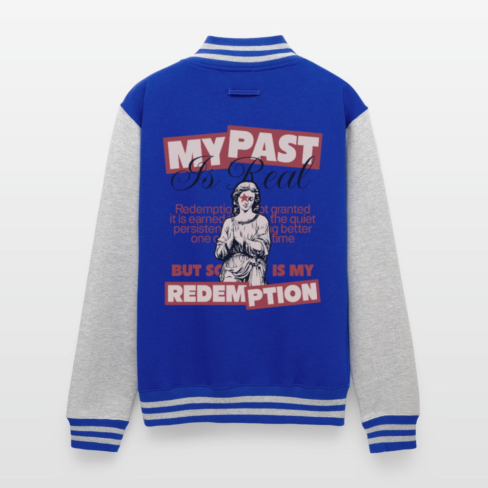 Redemption - Letterman Jacket - royal/heather grey