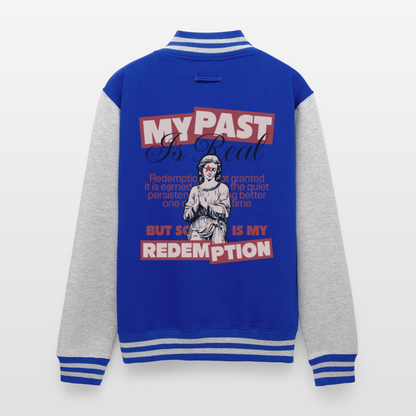 Redemption - Letterman Jacket - royal/heather grey