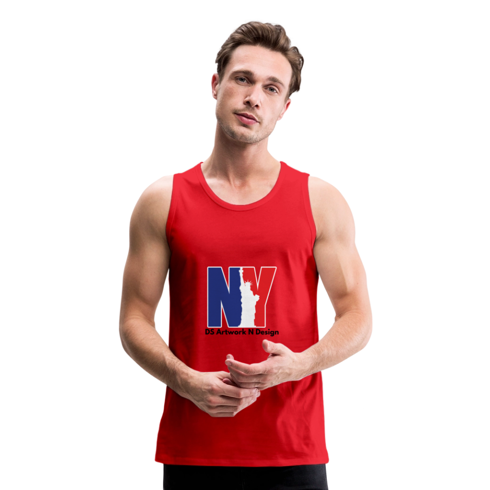 NY - Men’s Premium Tank - red