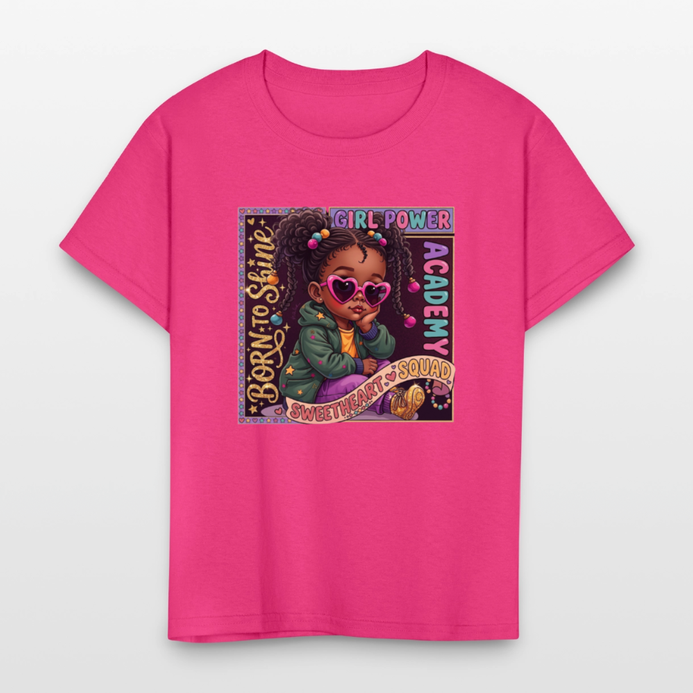Black Girl Power - Swetheart Squad Kids' T-Shirt - fuchsia