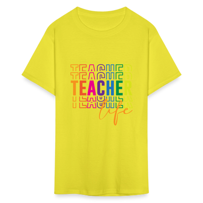 Teacher Life - T-Shirt - yellow