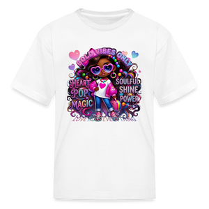 Black Girl Power - Bold Vibes Only Kids' T-Shirt - white