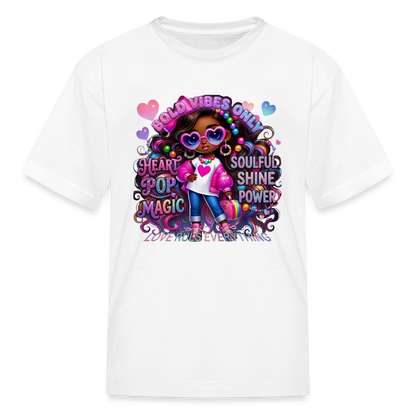 Black Girl Power - Bold Vibes Only Kids' T-Shirt - white