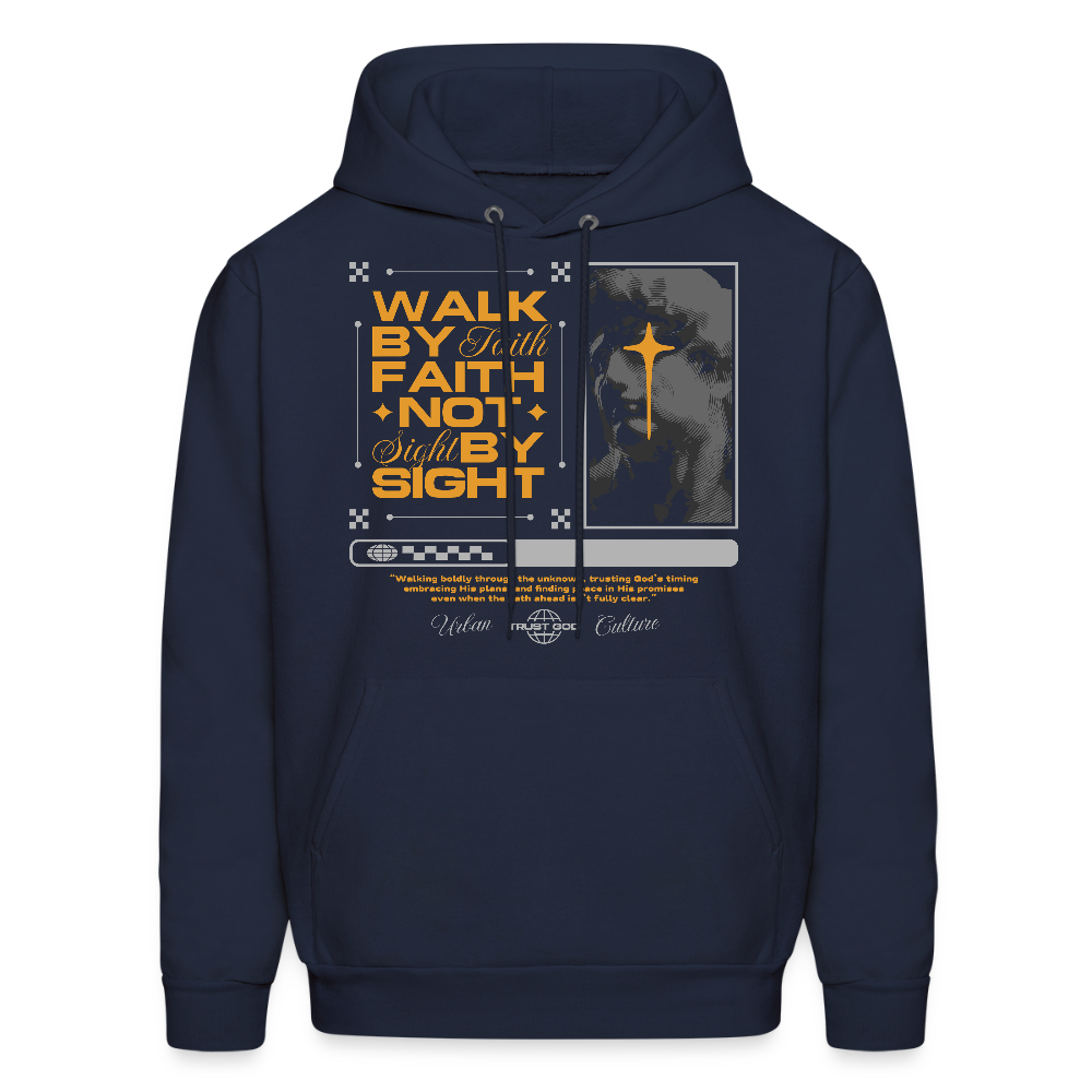 Walk By Faith - Men's Hoodie - navy