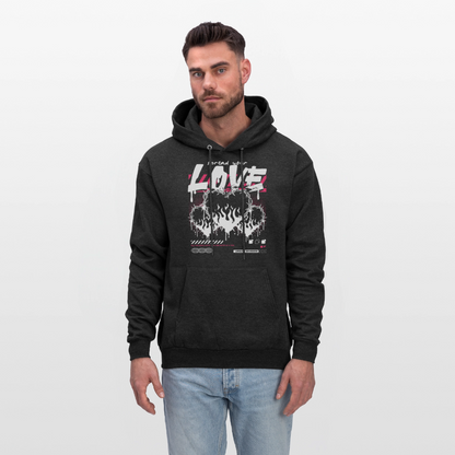 Heart of fire - Men's Hoodie - charcoal grey