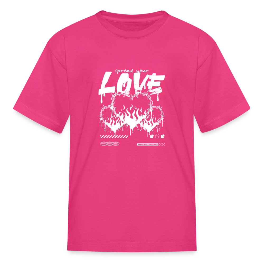 Spread Your Love - Kids' T-Shirt - fuchsia