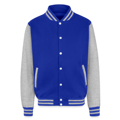 Stay Strong - Men's Letterman Jacket - royal/heather grey