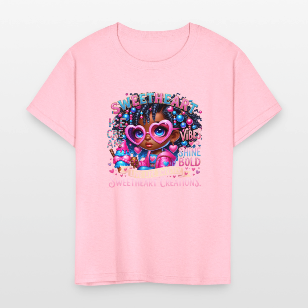 Black Girl Power - Sweetheart Kids' T-Shirt - pink