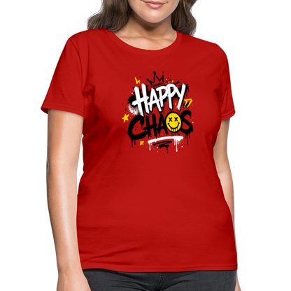 Happy Chaos - Graffiti Women's T-Shirt - red