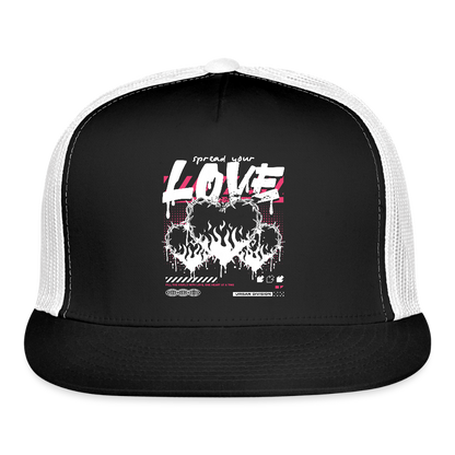Heart of Fire - Trucker Hat - black/white