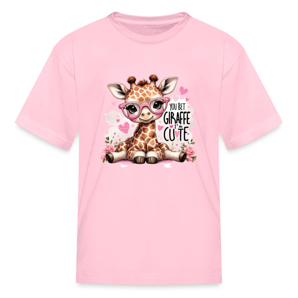 Cute Giraffe - Kids' T-Shirt - pink