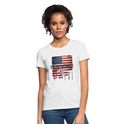 USA Flag Drip - Women's T-Shirt - white