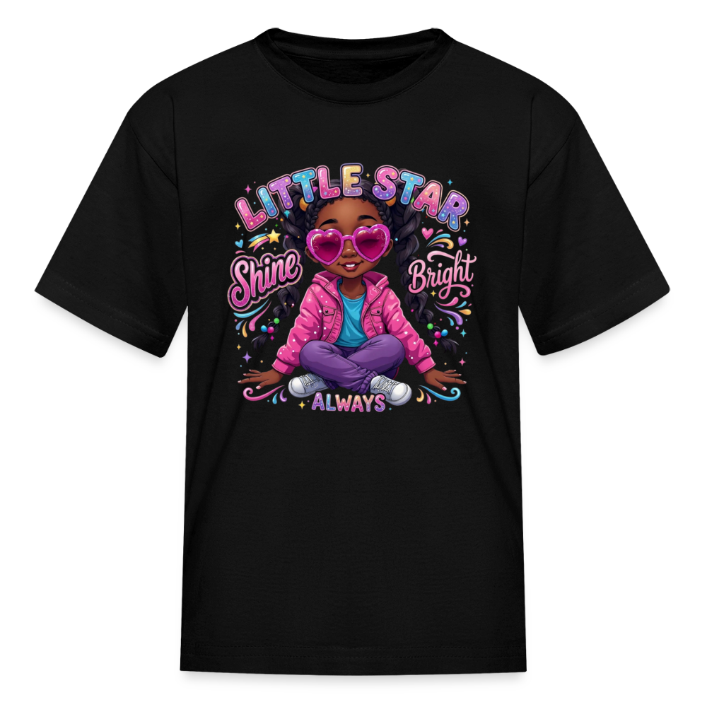 Black Girl Power - Little Star Kids' T-Shirt - black