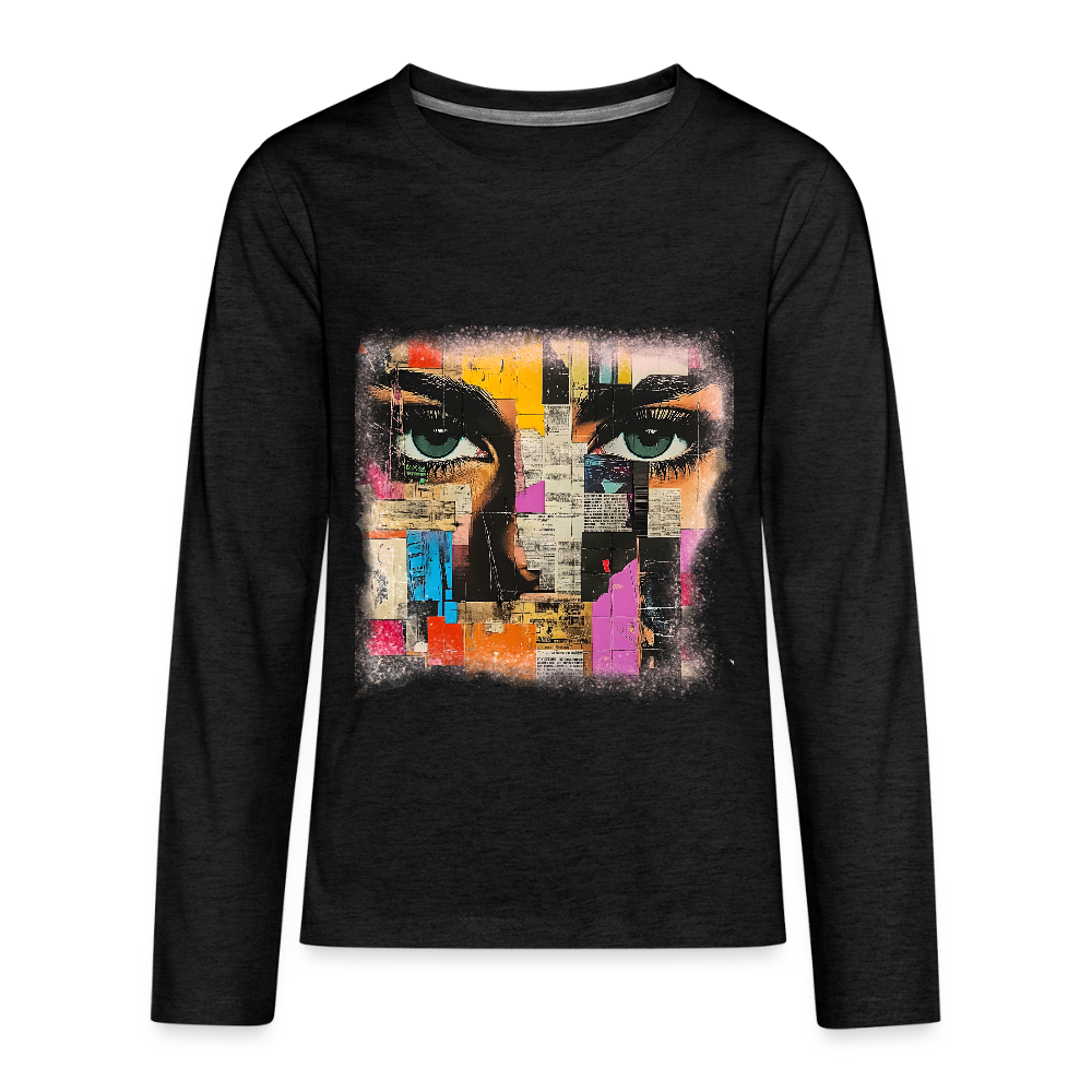 Pop Culture Woman 2 - Kids'  Long Sleeve T-Shirt - charcoal grey
