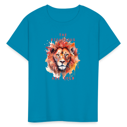 Bold Lion - Kids T-Shirt - turquoise