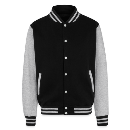 Stay Strong - Men's Letterman Jacket - black/heather grey