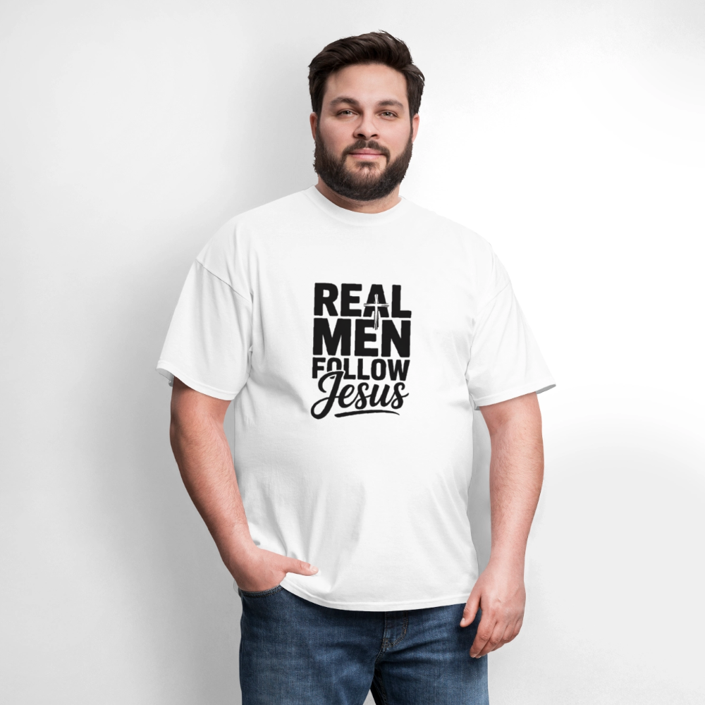Real Men -  men's T-Shirt - white