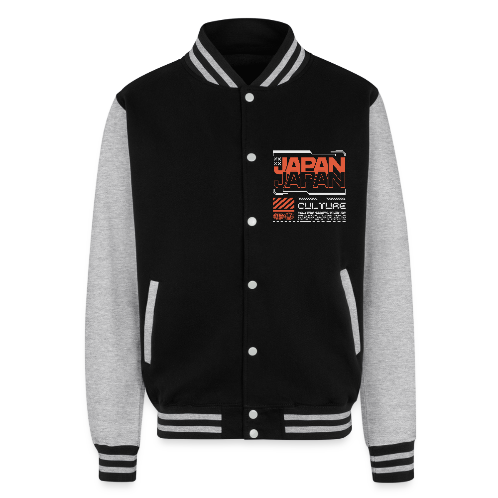 Japan Culture - Letterman Jacket - black/heather grey