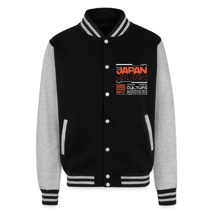 Japan Culture - Letterman Jacket - black/heather grey