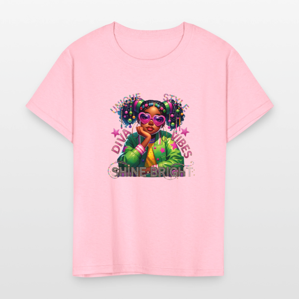 Black Girl Power - Diva Style Kids' T-Shirt - pink