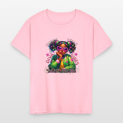 Black Girl Power - Diva Style Kids' T-Shirt - pink