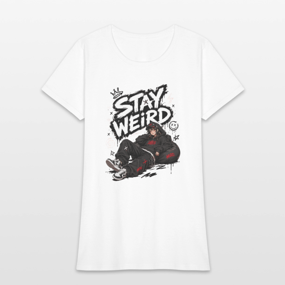 Stay Weird - Graffiti Women's T-Shirt - white