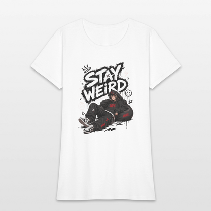 Stay Weird - Graffiti Women's T-Shirt - white