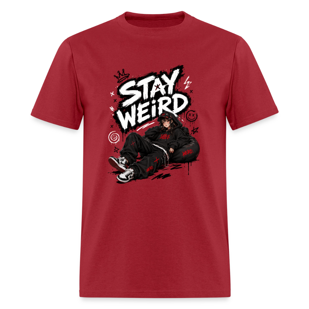Stay Weird - Graffiti Men's T-Shirt - true red