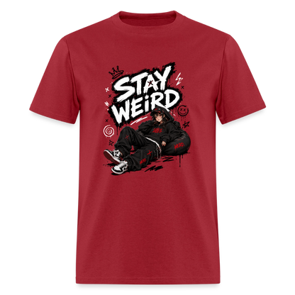 Stay Weird - Graffiti Men's T-Shirt - true red