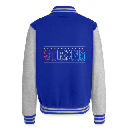 Stay Strong - Men's Letterman Jacket - royal/heather grey
