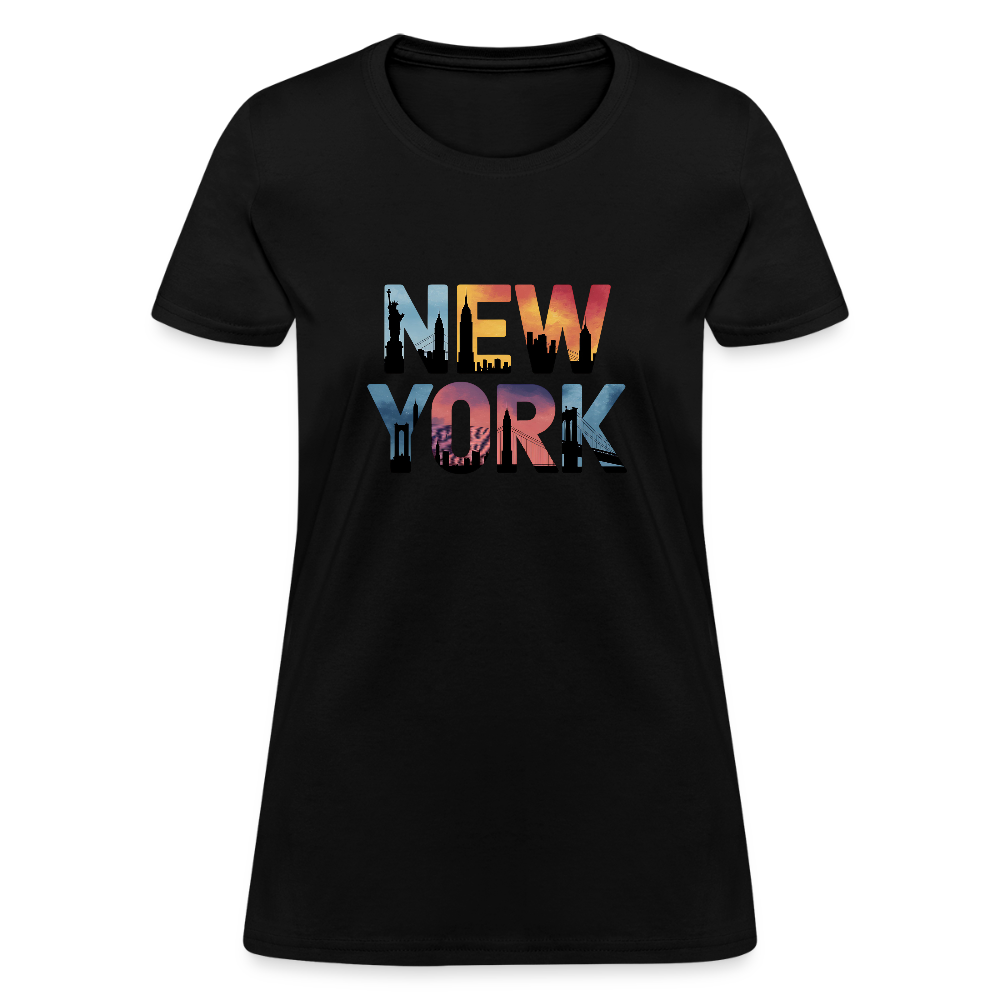 New York Color background - Women's T-Shirt - black
