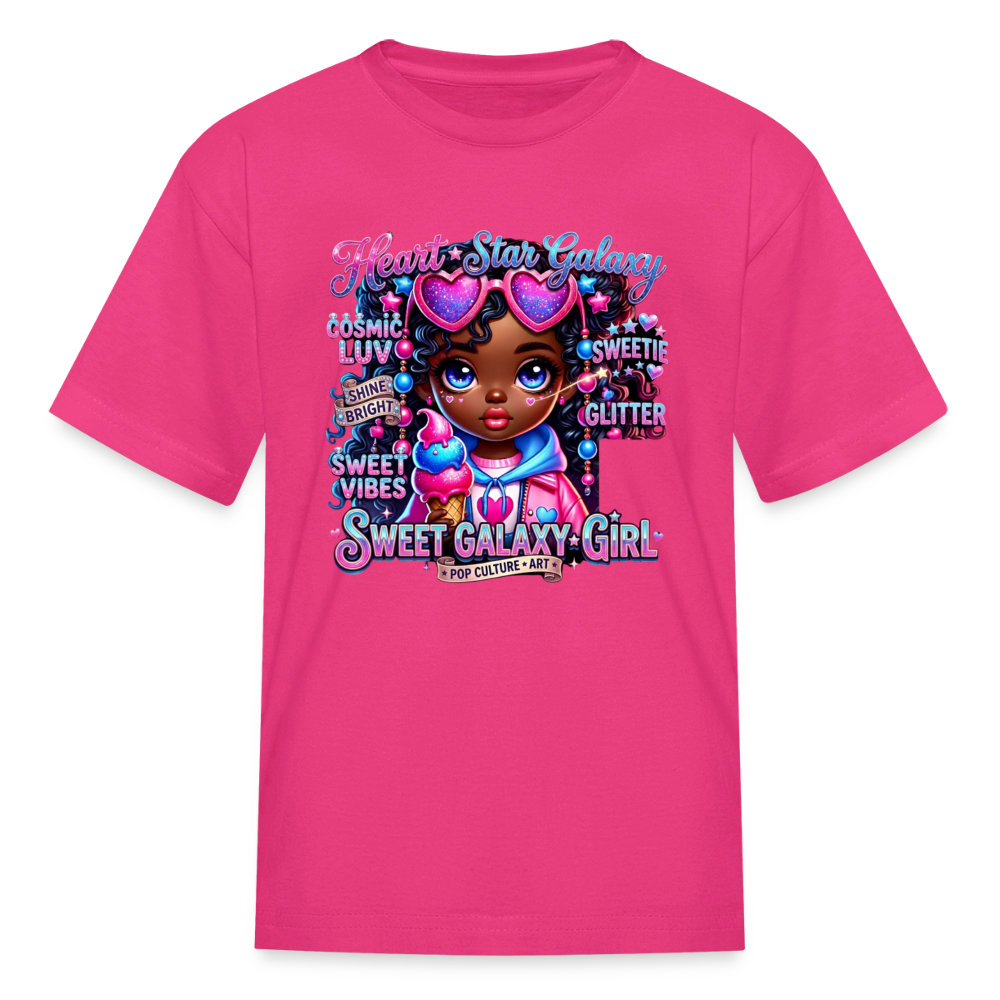 Black Girl Power - Sweet Galaxy Girl Kids' T-Shirt - fuchsia